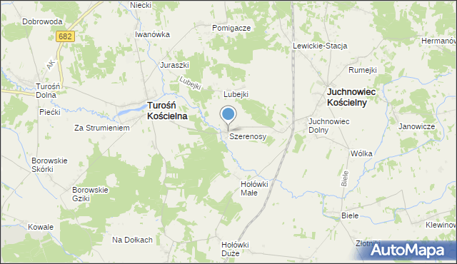 mapa Szerenosy, Szerenosy na mapie Targeo